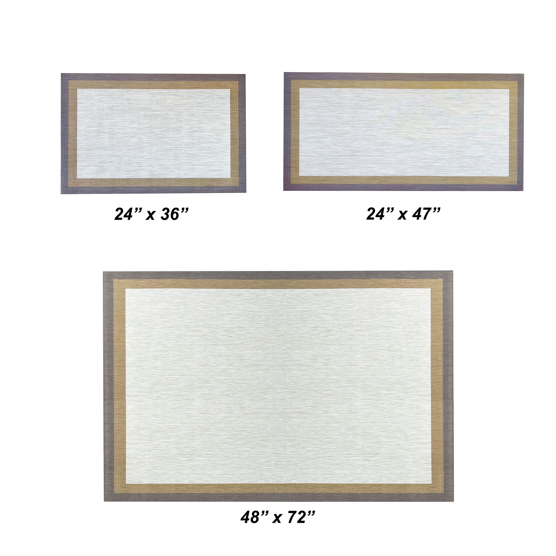 Dekorman Casahola Aspen Woven Vinyl Home Kitchen Mat Waterproof Area Rug for Indoor/Outdoor 24"x36"