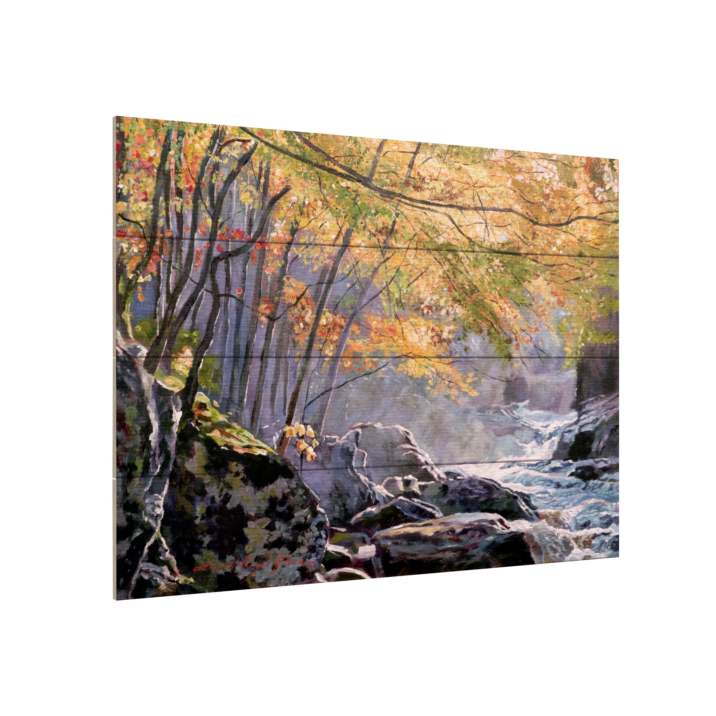 David Lloyd Glover 'Autumn Glen' Wood Slat Art 12x16