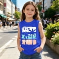thumbnail image 3 of lnmuld Kids Sleeveless Tank Top Sun Salt Sand Palm Tree Graphic Summer Beach Casual Crew Neck Cotton Sleeveless Shirt for Boys Girls Size:14-15 Years, 3 of 5