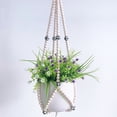 thumbnail image 4 of Plant Hanging Rack Indoor Hanging Planter Basket with Wooden Beads Decorative Planter Rack with Tassels for Indoor and Outdoor Bohemian Home Decor (Planter Not Included), 4 of 5