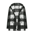 thumbnail image 4 of Byworldtasic Flannel Shirts for Women Plaid Jackets Long Sleeve Shackets Womens Warm Blouses Button Down Coats, 4 of 9