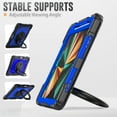 thumbnail image 6 of Dteck Case for iPad Air 5th 4th Generation 10.9-inch,iPad Pro 11-inch 2021/2020/2018 Shockproof Rubber Heavy Duty 3-Layer Protection Armor Kickstand Case Handle Cover,Blue+Black, 6 of 9