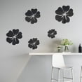 thumbnail image 2 of 5PCS Flower Mirror Flower Pattern Wall Sticker 3D Home Decoration Wall Art DIY Wall Stickers(Black), 2 of 5