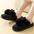 thumbnail image 5 of Slippers For Women Fuzzy Slippers Cute Cartoon Fluffy Plush House Slippers For Women Men Indoor Black 37, 5 of 5