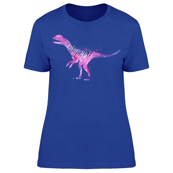 Dinosaur Dilophosaur Watercolor Tee Women's -Image by Shutterstock
