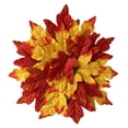 thumbnail image 2 of Layered Artificial Maple Leaf Round Placemat, 14.91 in Multicolor Fall Harvest Table Mat, Plastic Autumn Tabletop Decor for Thanksgiving Halloween Dinner Party Setting, 2 of 6