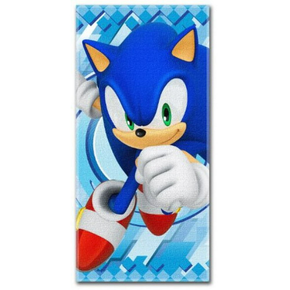 Sonic Hedgehog SEGA 28x58 Fiber Reactive Cotton Beach Towel - Walmart ...