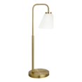 thumbnail image 1 of Henn&Hart Lampe de Table Moderne en Arc de Métal avec Forme Conique en Lait Doré/blanc, 1 of 3