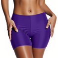 thumbnail image 2 of EliteGoogv Swimsuit Bottoms For Women Plus Size High Waist Ruched Swim Briefs Summer Beach Pool Vacation Swimwear Purple, 2 of 6