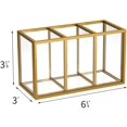 thumbnail image 2 of Porta brochas de maquillaje dorado, 2 of 7