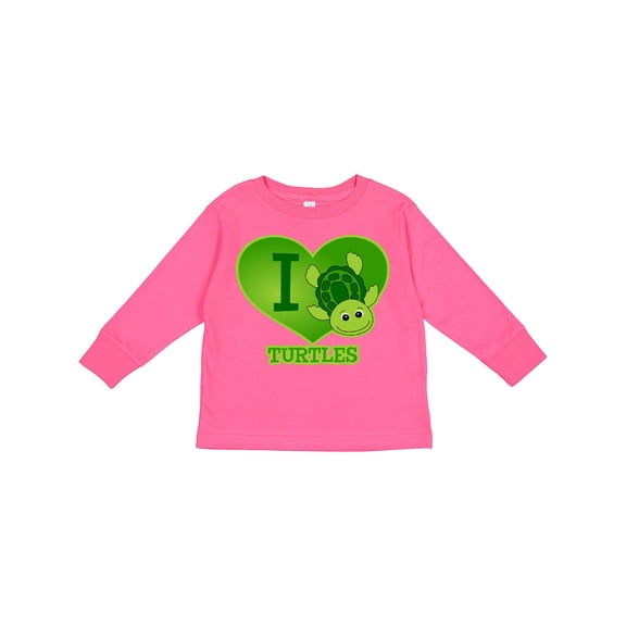Inktastic I Love Turtles Boys or Girls Long Sleeve Toddler T-Shirt