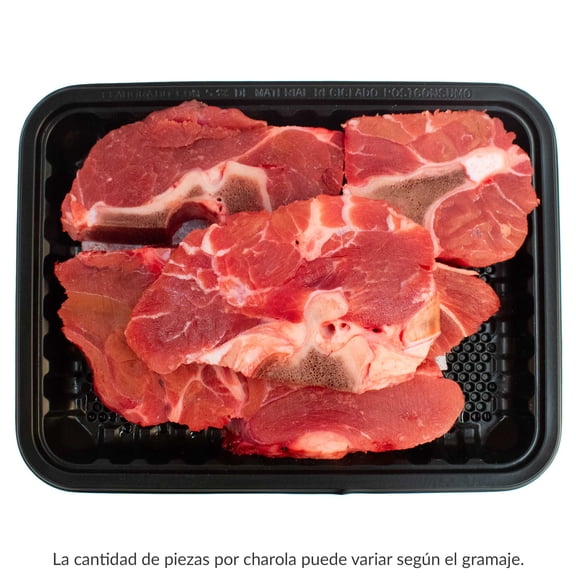 Retazo de res con hueso por kg peso aprox por charola 800 a 900 g