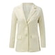 thumbnail image 2 of Gibobby Blazer de mujer casual chamarra para mujer con frente abierto para trabajo negocios casual para mujer(Blanco,M), 2 of 5