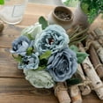 thumbnail image 6 of Hiroekza Rose & Daisy Artificial Flower Outdoor Fake Flowers Faux Outdoor Flowers 30cm Real Looking Artificial Flowers for Wedding Home Decoration Party Office UV Resistant Blue, 6 of 9