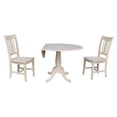thumbnail image 3 of International Concepts 42" Round Solid Wood Table with Two Chairs -Unfinished, 3 of 8