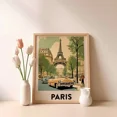 thumbnail image 5 of Retro Mid-Century City Bus Vacation Travel Landscape Poster London Paris Tokyo Chicago Canvas Painting Wall Art Room Home Decor, 5 of 5