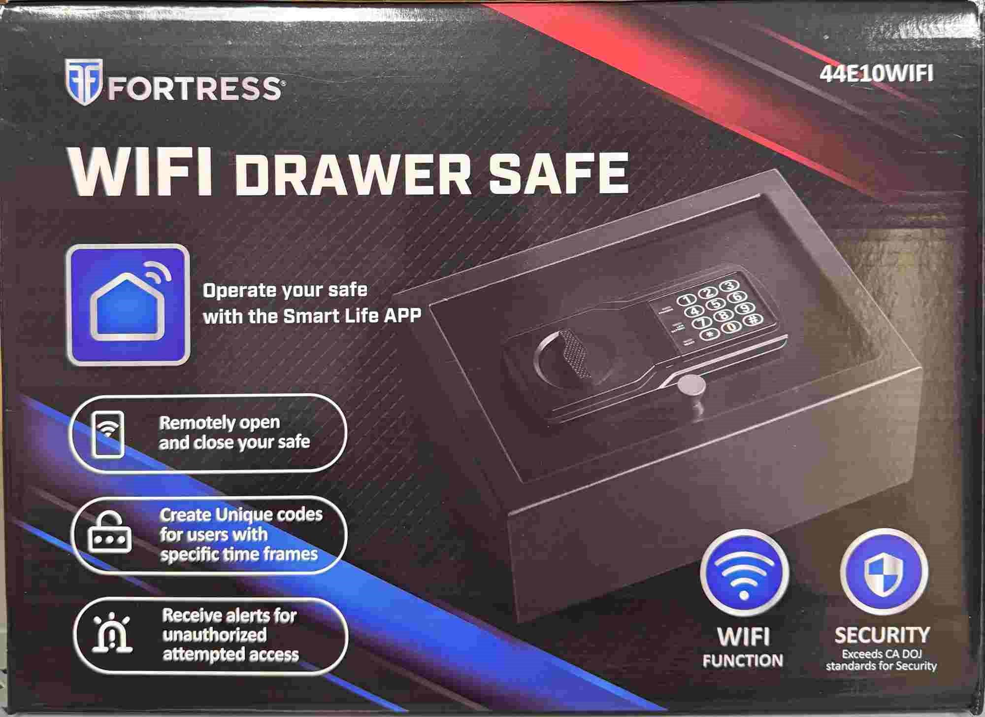 Fortress Wifi Drawer Safe. Remotely Open and Close the Safe, Create Unique Codes and Receive Alerts. Electronic Lock