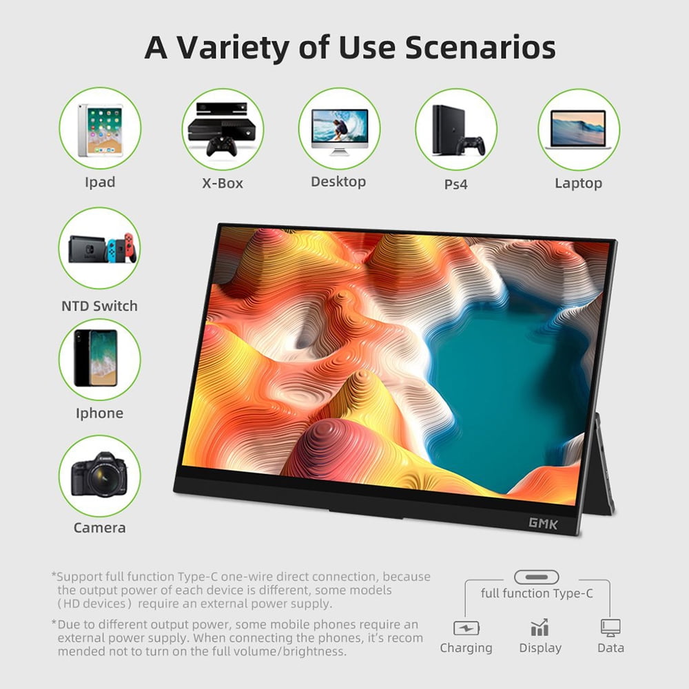 Gmk Kd1 14inch Monitor 4k Portable Touchscreen Monitor With 3840 2160 Resolution 10 Point Touch Capacitive Touch Screen Plug Walmart Canada