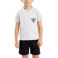 thumbnail image 2 of ITSAME Boys Athletic Outfits 2-Piece Quick-Dry Crewneck T-Shirts and Shorts Summer Versatile Sport Set White Size 6-7Y, 2 of 8