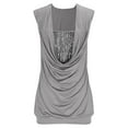 thumbnail image 4 of HongQid Women's Going Out Tops for Women Draped Front Halter Tops Beaded Sleeveless Y2k Tank Tops, 4 of 9