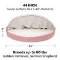 thumbnail image 5 of FurHaven Pet Products Faux Sheepskin Memory Top Snuggery Burrow Pet Bed for Dogs & Cats - Pink, 44" Base, 5 of 13