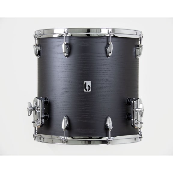 British Drum Co Raven Birch Floor Tom 1414 Satin Black Ash