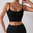 thumbnail image 2 of MIXUE Tank Top for Women Summer Solid Color Spring Sexy Crop Strap Inner Camisole Vest Holiday Wear,Black,L, 2 of 5