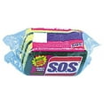 thumbnail image 4 of S.O.S. Heavy Duty Scrubber Sponge, 3/Pk, 2 1/2 x 4 1/2, .9" Thick, Yellow-Green, 24/Ctn, 4 of 6