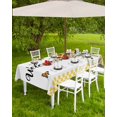 thumbnail image 4 of Fsddascl Spring Sunflower Outdoor Tablecloth - 60x102 Inch Rectangle Dining Table Cover, Yellow Plaid Butterfly Country Art Waterproof Outdoor Table Cloth with Umbrella Hole & Zipper for Patio, 4 of 7