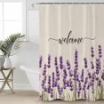 thumbnail image 6 of Shower Curtains Watercolor Lavender Floral Bath Curtain Vintage Plant Waterproof Bathroom Shower Curtain Set with Hooks Decoration 72 x 72 Inches, 6 of 7