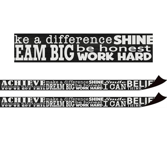 Teacher Created Resources Modern Farmhouse Positive Sayings Magnetic Border, 24 Feet Per Pack, 2 Packs