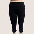 thumbnail image 4 of Khunlpohl Leggings Cotton Capris Pants for Women Yoga Workout Lounge Sports Bottoms Plain Gym Exercis Lightweight Capri Pant, 4 of 7