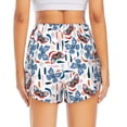 thumbnail image 3 of Picia Retro Butterfly Pattern Women's 2 in 1 Athletic Running Shorts High Waisted Workout Casual Gym Sweat Shorts with Comfy Liner Zipper Pockets-X-Large, 3 of 9