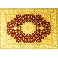 thumbnail image 1 of Ahgly Company Indoor Rectangle Medallion Yellow Traditional Area Rugs, 5' x 7', 1 of 4
