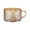 C, variant on Glass Mug with Embossed Pattern Vintage Style Cup with Handle Durable Pressed Glass for Hot and Cold Beverages Tea Coffee Water Juice