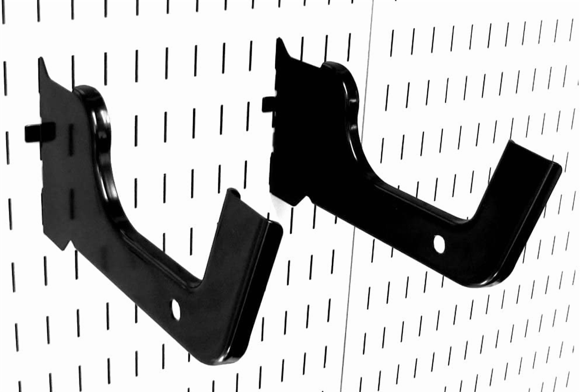 RGHJAR-Heavy Duty Hook Hook Pair - Slotted Metal Pegboard Heavy-Duty Hooks Pegboard and Slotted Tool Board - Black