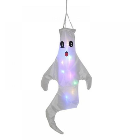 

Led Light Halloween Hanging Ghost Decor Outdoor Garden Flag Terror Flying Ghost Windsocks Party Horror Props