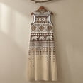 thumbnail image 5 of Xoenoiee Aztec Elephant Southwest American Tribal Print Women's Boho Maxi Dress Summer Sleeveless Round Neck, Long Flowy Beach Vacation Dresses, Cotton Linen Casual Sundress with Pockets 2026, S, 5 of 7