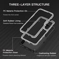 thumbnail image 2 of Funda I-HONVA para Samsung Galaxy S24/S25 a prueba de golpes, color negro y gris, 2 of 7