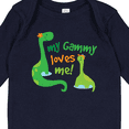 thumbnail image 4 of Inktastic My Gammy Loves Me Grandson Dinosaur Boys Long Sleeve Baby Bodysuit, 4 of 5