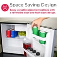 thumbnail image 4 of Frigidaire 1.6 Cu. ft. Compact Retro Refrigerator with Freezer Compartment, Platinum Mini Fridge with Chrome Trim for Bedroom, Dorm, Office, Apartment, 4 of 9