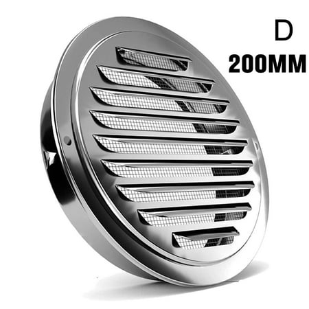 

80-200mm Flat Round Air Vent Metal Cover Outlet Exhaust Duct Radiator Reclaimer W4K3