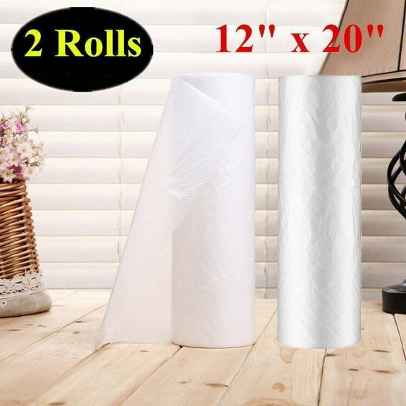 Plastic Produce On Roll Clear Bags Kitchen Storage Food Fruit Vegetables 350/Bag, BPA-Free Plastic