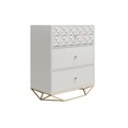 thumbnail image 1 of Commode à 3 tiroirs Blair de Cosmoliving, blanche, 1 of 8