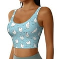 thumbnail image 2 of Fotbe Funny Chicken Pattern Womens' Sports Bra Longline Wirefree Padded with Medium Support Sports Moisture-Wicking Workou Vest,Tank Top-Large, 2 of 9