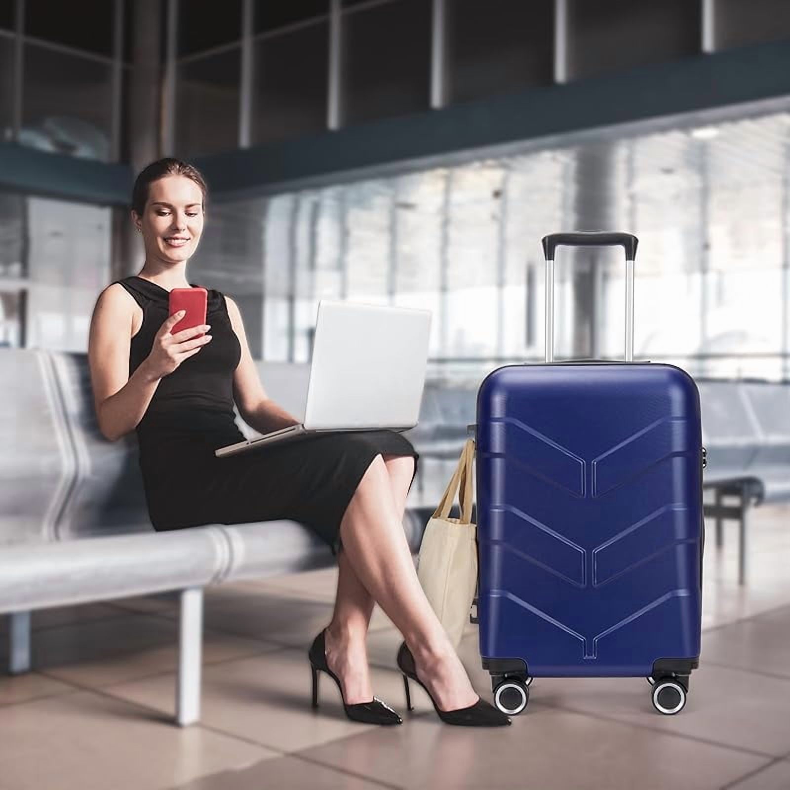 Hardside Carry On Luggage 22x14x9 Airline Approved with Spinner Wheels, Lightweight 20-inch Carry-On Suitcase for Men & Women