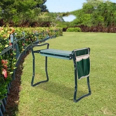 ShadeMart Folding Garden Kneeler Chair with 1 Large Side Tool Pouch