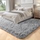 thumbnail image 4 of Alfombras de Área PAGISOFE Super Suave Peluda 150x210cm Gris Claro, 4 of 7