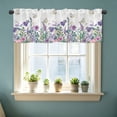 thumbnail image 2 of CoreLiving Kitchen Window Valances, Watercolor Lavender Leaves Printed Curtain Topper, Decorative Short Window Treatment for Living Room Bedroom Cafe, 1 Pack, 2 of 5
