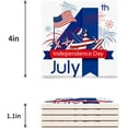 thumbnail image 3 of FMSHPON Independence Day American Flag Set of 6 Coaster for Drinks, Absorbent Ceramic Stone Coasters Cup Mat with Cork Base for Home Kitchen Room Coffee Table Bar Decor, 3 of 4